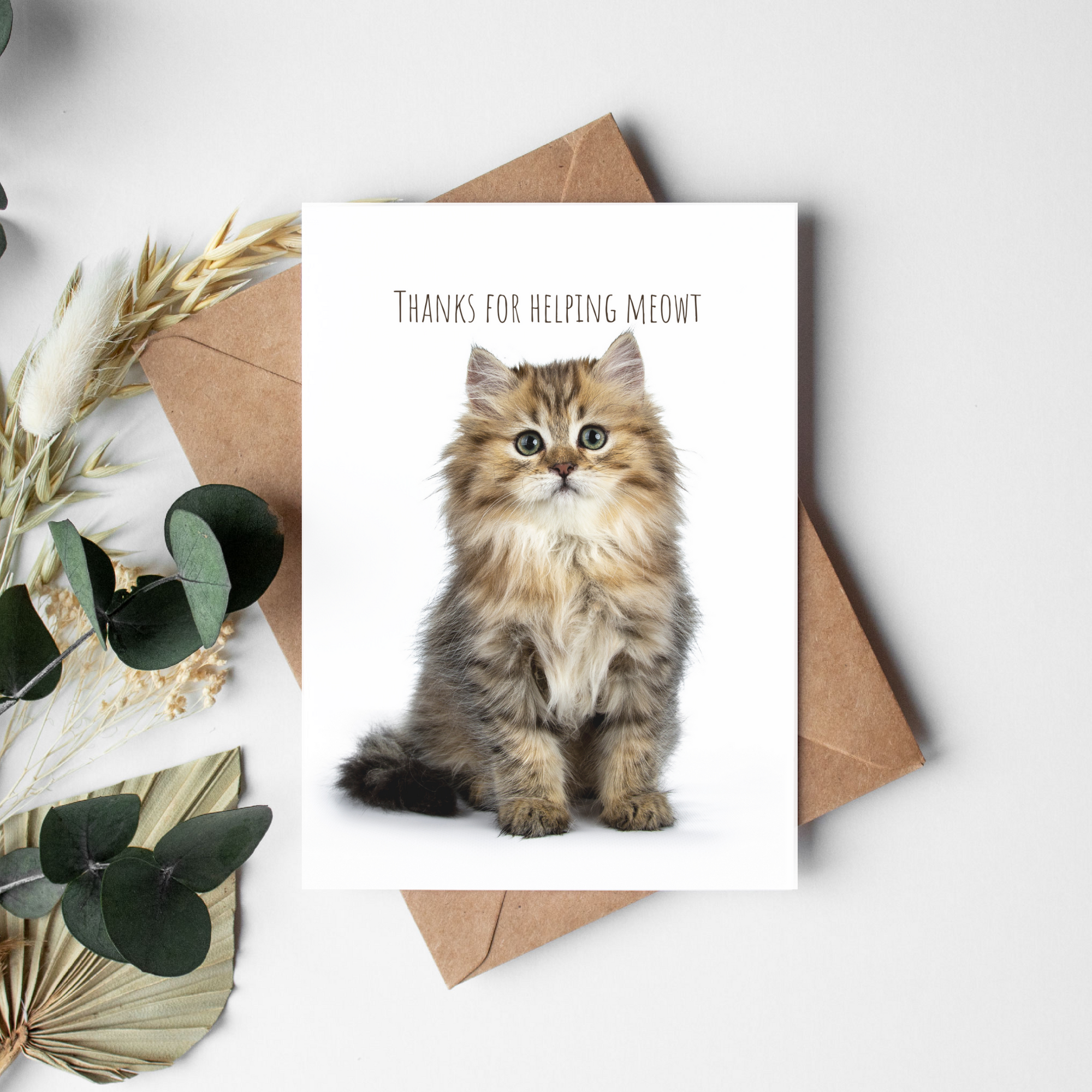 Helping Meowt Cat Greeting Card