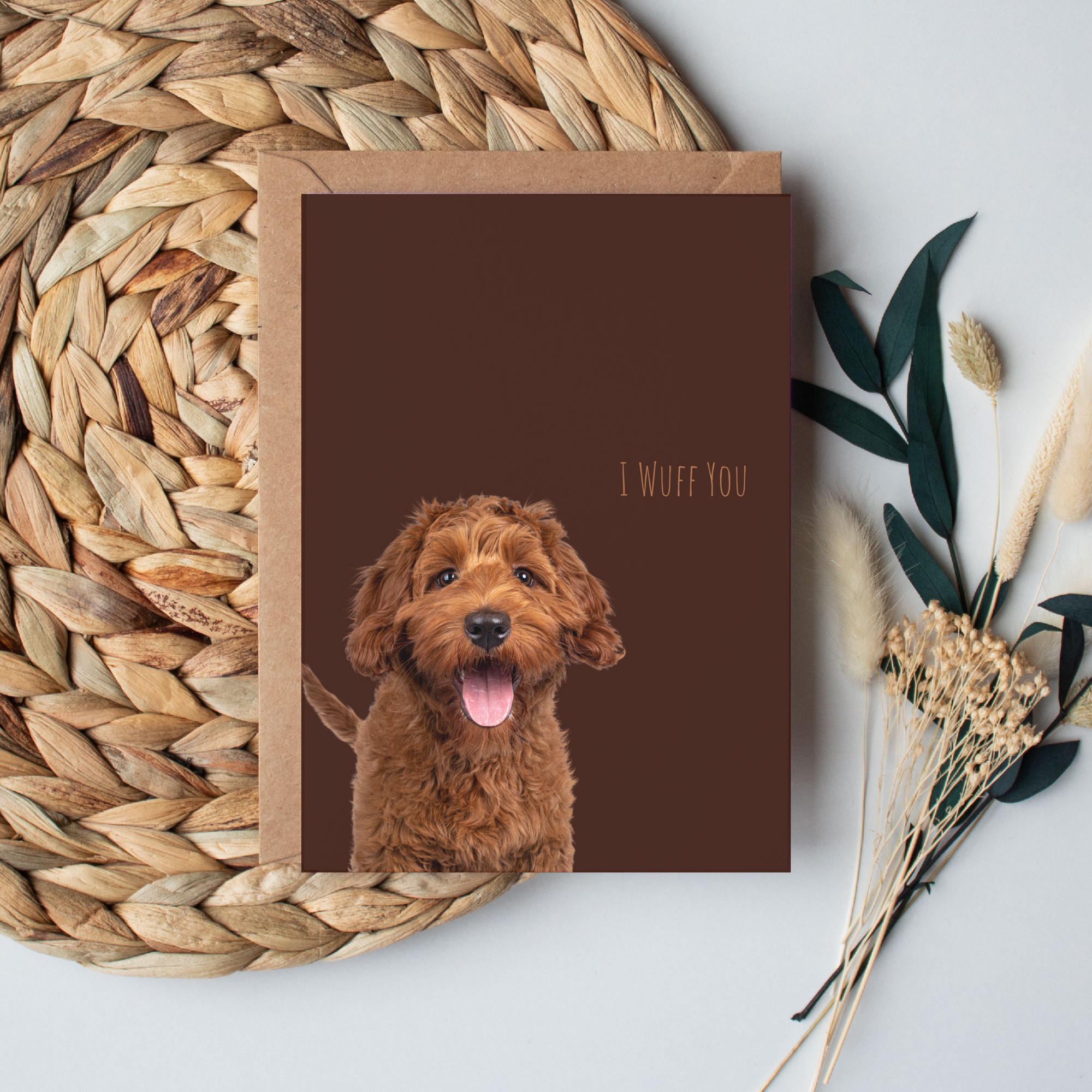 I Wuff You Dog Greeting Card