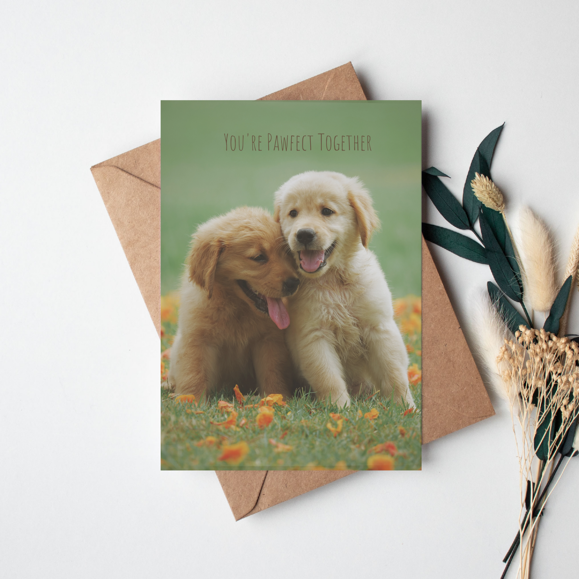 Pawfect Together Dog Greeting Card
