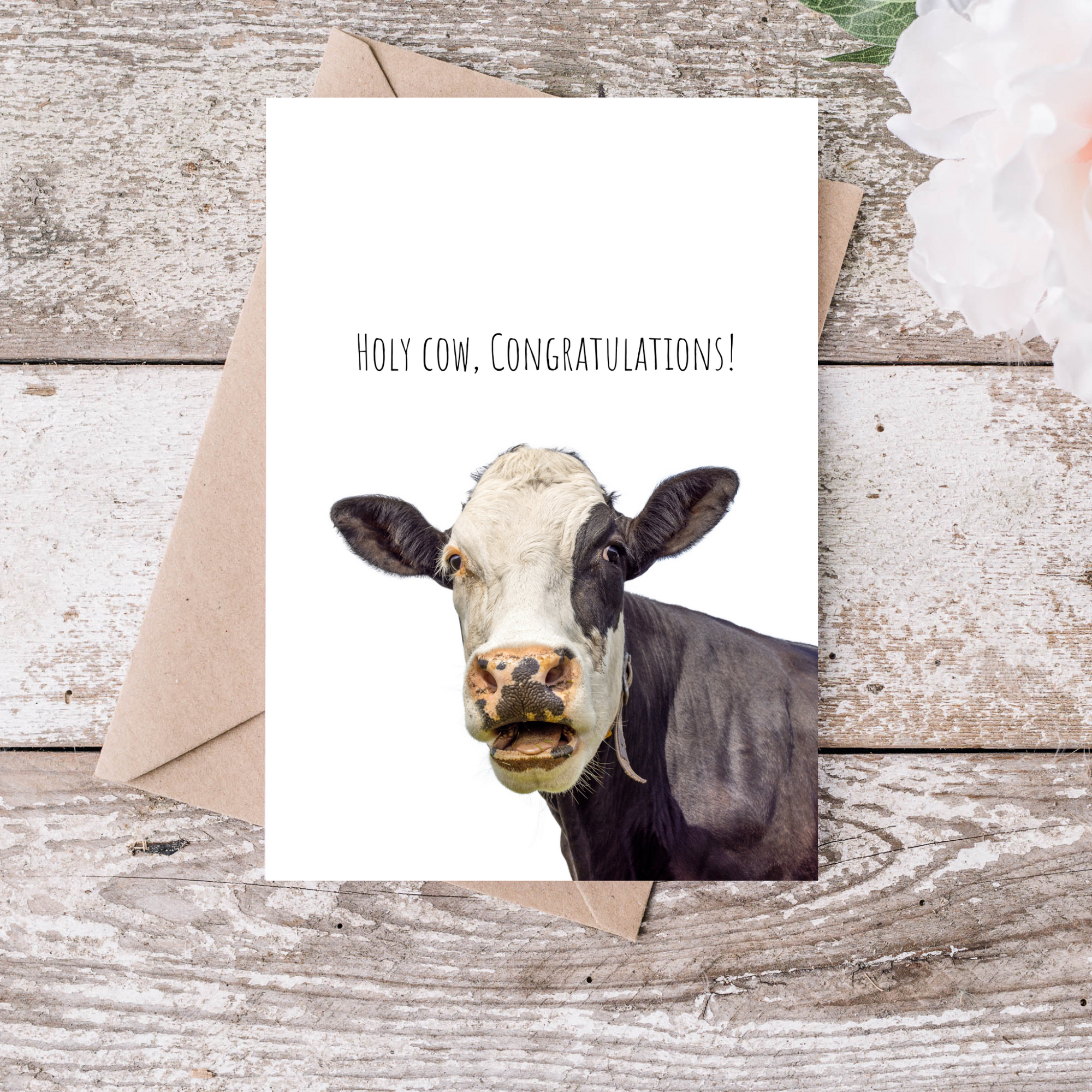 Holy Cow, Congratulations Greeting Card